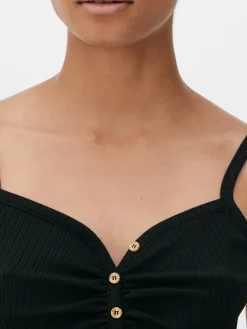 Hauts Et T-Shirts|Primark Caraco à Encolure Boutonnée Noir