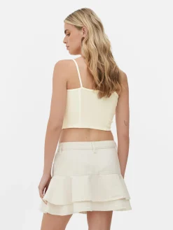 Hauts Et T-Shirts|Primark Caraco Court à Finitions En Dentelle Rita Ora Ivoire