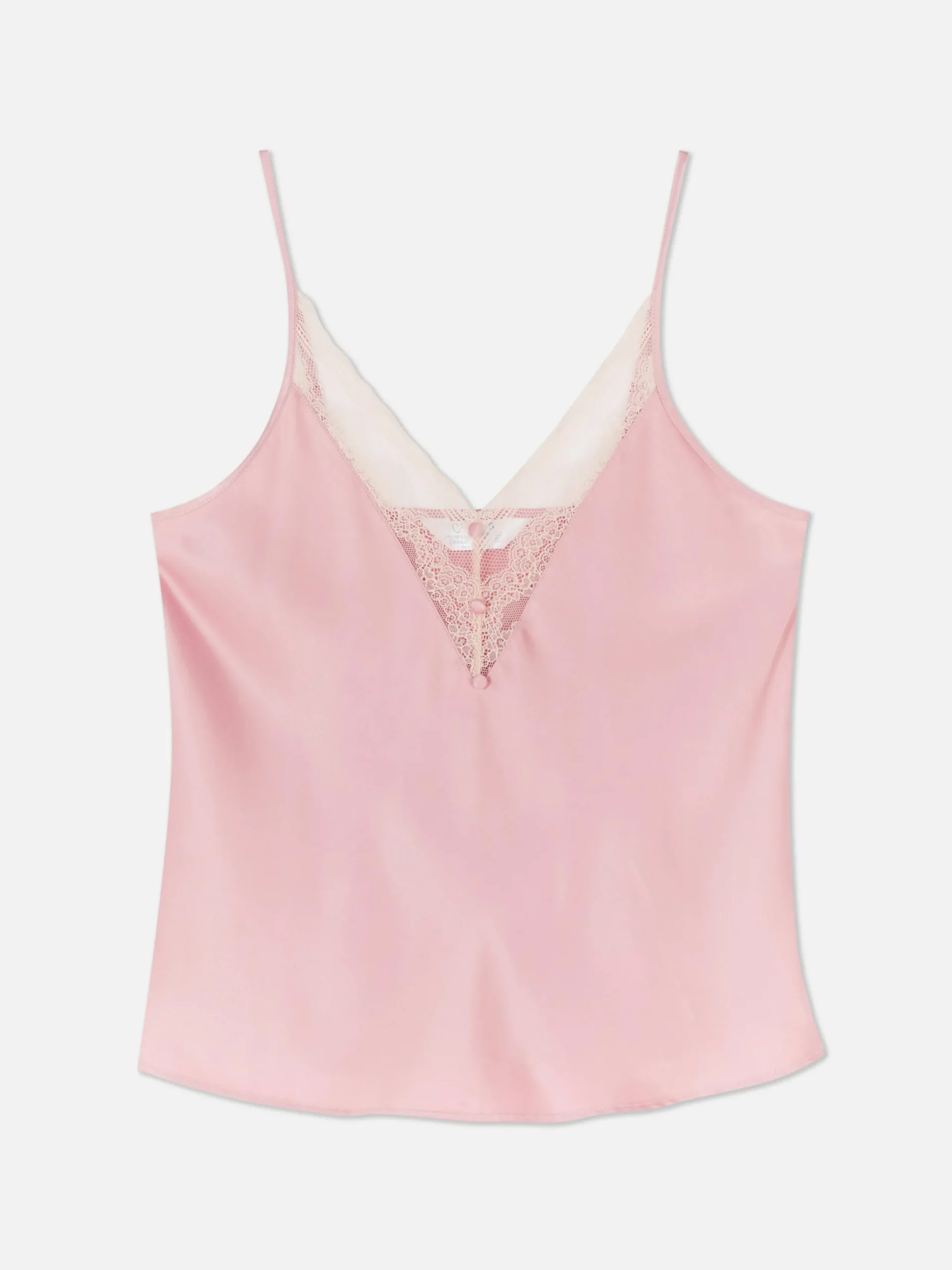 Hauts De Pyjama|Primark Caraco De Pyjama En Satin Avec Finitions En Dentelle Rose