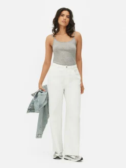 Hauts Et T-Shirts|Primark Caraco Stretch Décolleté Gris chiné