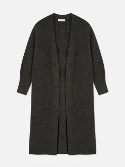 Pulls Et Gilets|Primark Cardigan Long Côtelé Anthracite