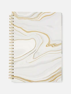 Carnets|Primark Carnet A4 Effet Marbré Crème