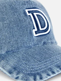 Chapeaux, Gants Et Écharpes|Denim|Primark Casquette De Baseball En Denim Avec Initiale Bleu