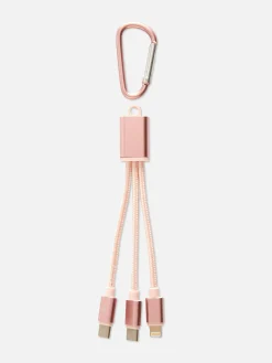 Chargeurs|Primark Câble De Chargeur 2-en-1 Rose