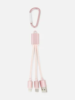 Chargeurs|Primark Câble De Chargeur 2-en-1 Rose