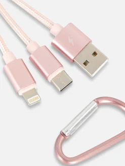 Chargeurs|Primark Câble De Chargeur 2-en-1 Rose