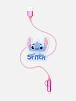 Chargeurs|Primark Câble USB En Forme De Disney Stitch Bleu