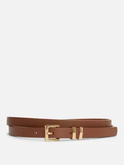 Ceintures|Primark Ceinture à Boucle Carrée Fauve
