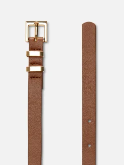 Ceintures|Primark Ceinture à Boucle Carrée Fauve