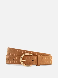 Ceintures|Primark Ceinture à Boucle Cloutée Fauve