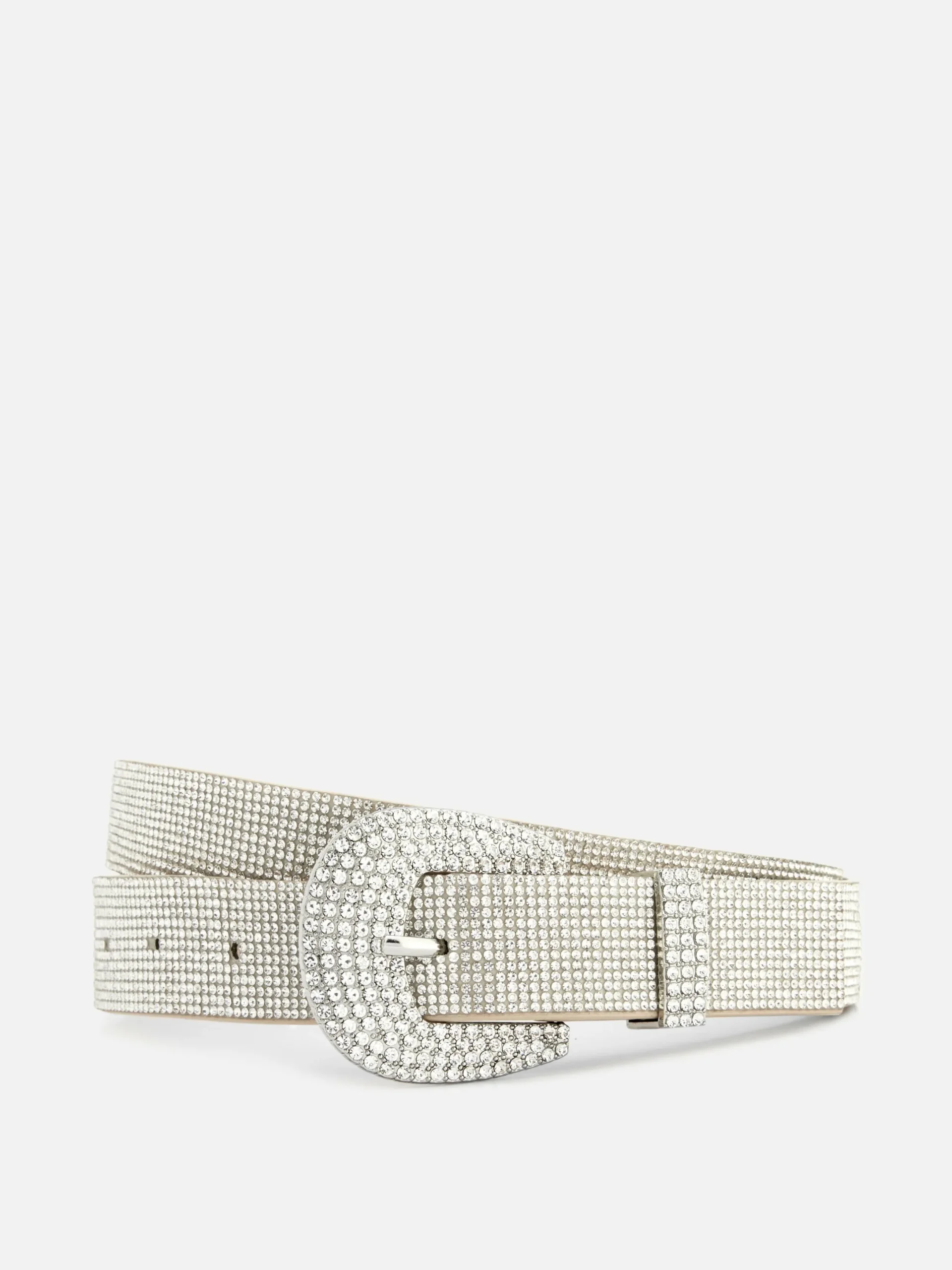 Ceintures|Primark Ceinture à Boucle Et Strass Argent