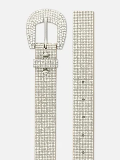Ceintures|Primark Ceinture à Boucle Et Strass Argent