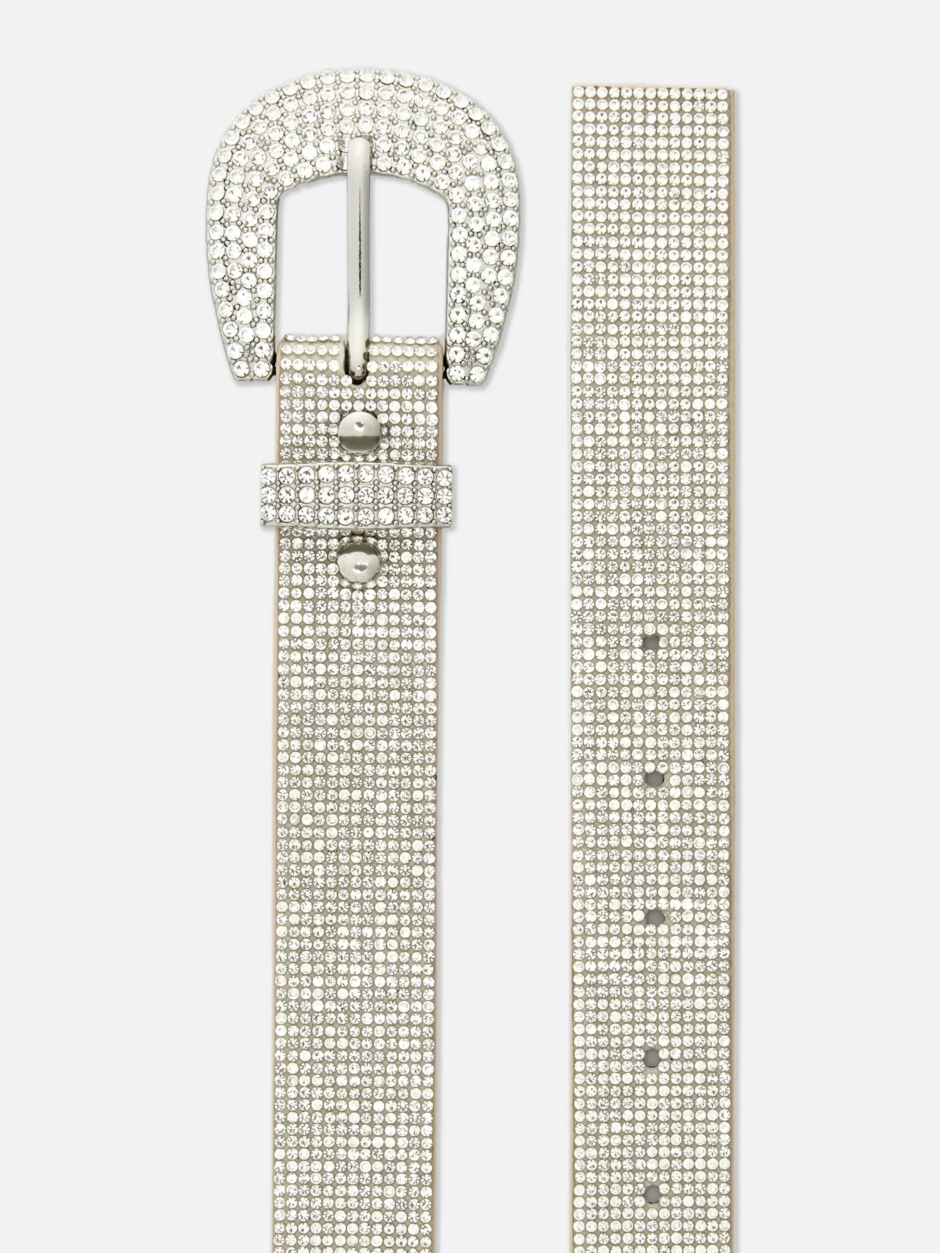 Ceintures|Primark Ceinture à Boucle Et Strass Argent