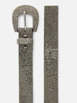 Ceintures|Primark Ceinture à Boucle Et Strass Étain
