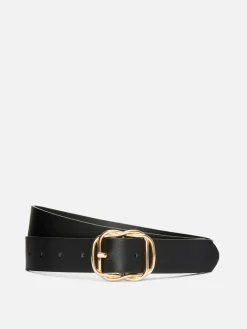 Ceintures|Primark Ceinture En Simili Cuir à Boucle Torsadée Noir