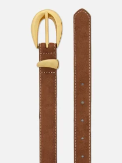 Ceintures|Primark Ceinture En Simili Cuir à Boucle Marron