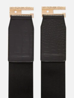 Ceintures|Primark Ceinture élastique Imitation Croco Noir