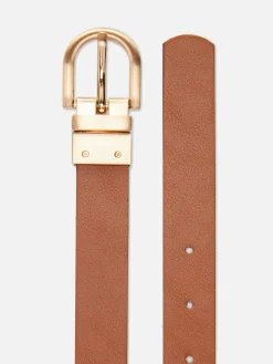 Ceintures|Primark Ceinture Réversible En Simili Cuir Noir