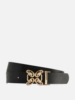 Ceintures|Primark Ceinture Réversible Papillon Noir/Nude