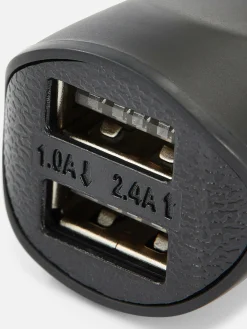 Chargeurs|Primark Chargeur Pour Allume-cigare à Double Port USB Noir