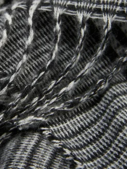 Chapeaux, Gants Et Écharpes|Primark Écharpe à Carreaux Et à Franges Gris
