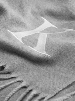 Chapeaux, Gants Et Écharpes|Primark Écharpe Avec Initiale Brodée Et Pampilles Anthracite