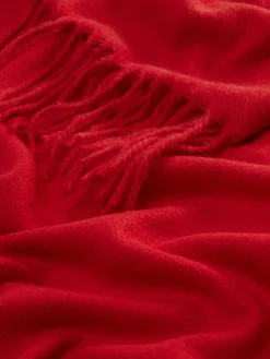 Chapeaux, Gants Et Écharpes|Primark Écharpe Bordée De Pampilles Essential Rouge