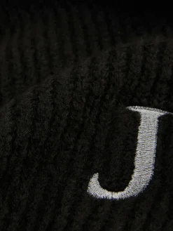 Chapeaux, Gants Et Écharpes|Primark Écharpe En Maille Côtelée à Initiale Brodée Noir