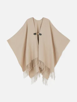 Chapeaux, Gants Et Écharpes|Primark Écharpe Façon Cape à Fermeture Crochet Beige