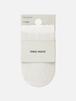 Chaussettes|Primark Chaussettes Hauteur Genou En Dentelle Blanc