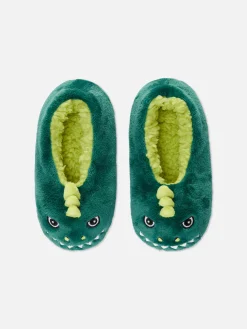 Chaussettes|Primark Chaussons à Motif Dinosaure Vert