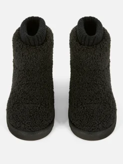 Chaussons|Primark Chaussons Bottines Effet Mouton Retourné Noir