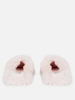 Chaussons|Primark Chaussons Duveteux à Double Bride Rose