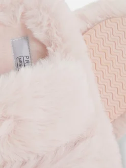 Chaussons|Primark Chaussons Duveteux à Double Bride Rose