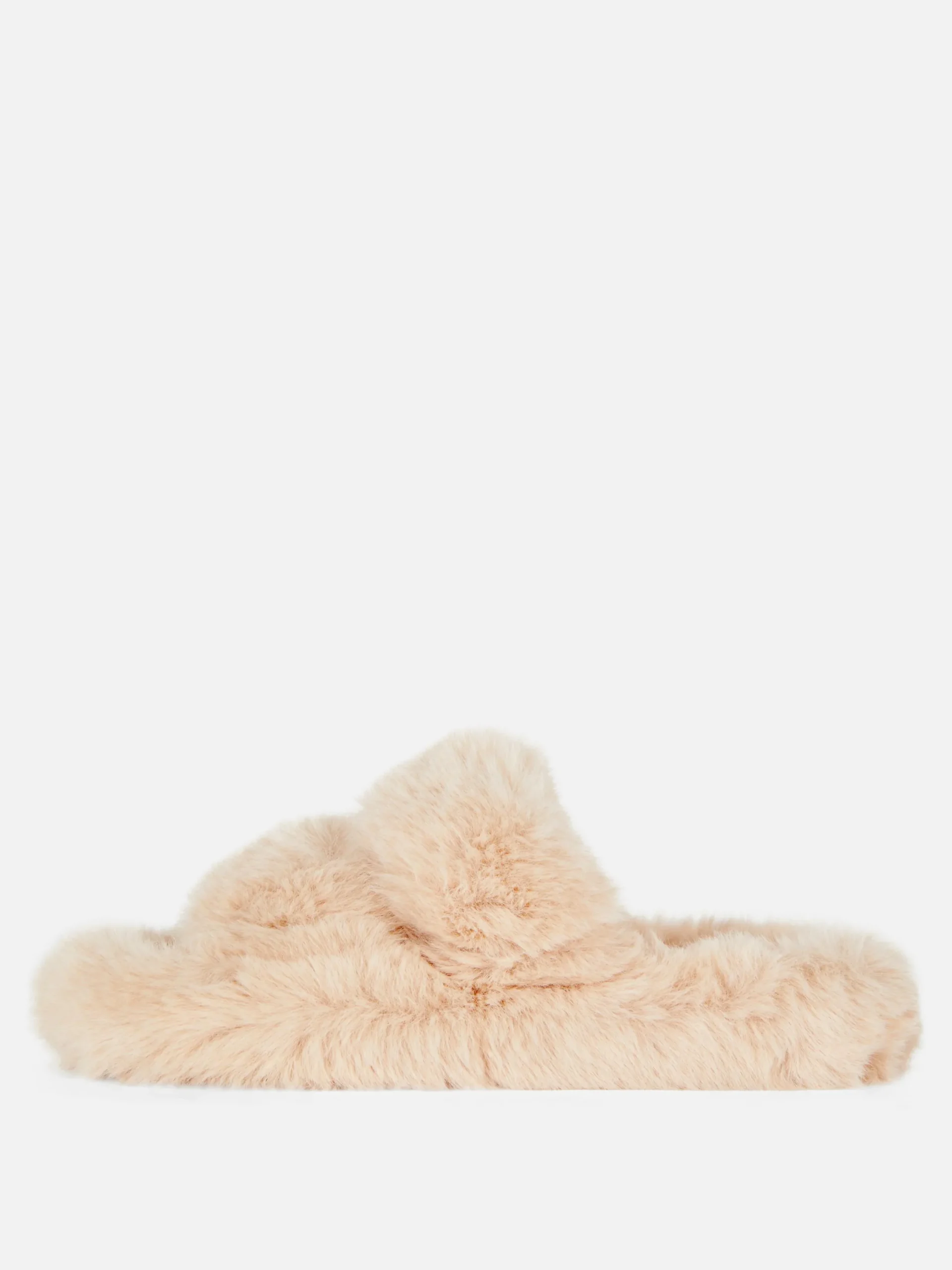 Chaussons|Primark Chaussons Duveteux à Double Bride Beige