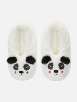 Chaussettes Et Collants|Primark Chaussons Duveteux à Motif Panda Blanc