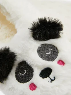 Chaussettes Et Collants|Primark Chaussons Duveteux à Motif Panda Blanc
