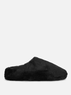 Chaussons|Primark Chaussons En Fausse Fourrure Noir
