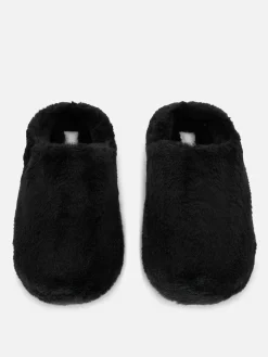 Chaussons|Primark Chaussons En Fausse Fourrure Noir