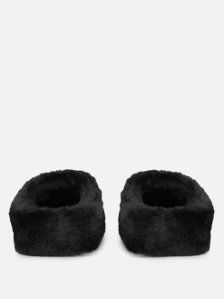 Chaussons|Primark Chaussons En Fausse Fourrure Noir