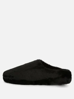 Chaussons|Primark Chaussons En Fausse Fourrure Noir