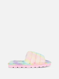 Chaussons|Primark Chaussons En Fausse Fourrure Effet Dégradé Multicolore