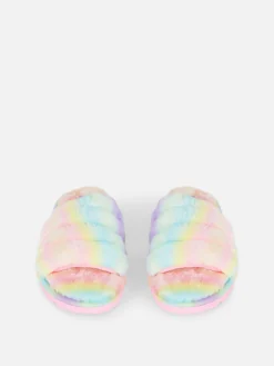 Chaussons|Primark Chaussons En Fausse Fourrure Effet Dégradé Multicolore