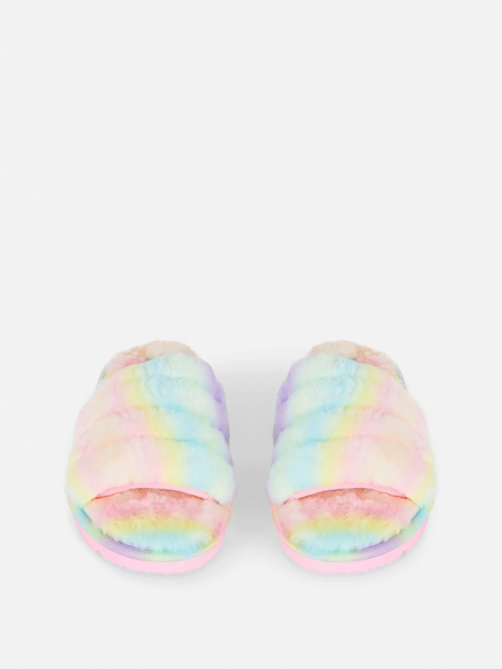 Chaussons|Primark Chaussons En Fausse Fourrure Effet Dégradé Multicolore