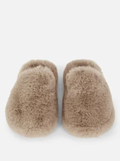 Chaussons|Primark Chaussons En Fausse Fourrure Marron