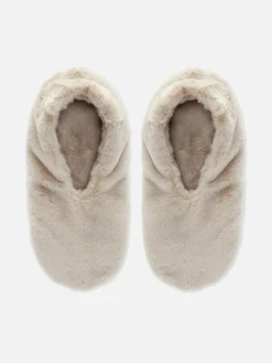 Chaussettes|Primark Chaussons En Fausse Fourrure Moka