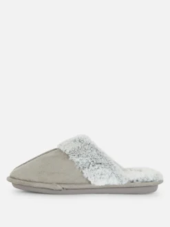 Chaussons|Primark Chaussons En Suédine Gris clair