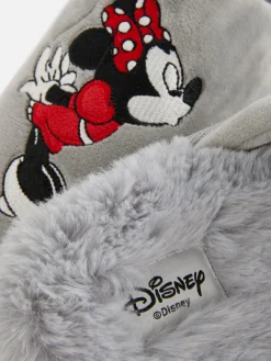 Chaussons|Primark Chaussons Fourrés Disney Minnie Et Mickey Mouse Gris