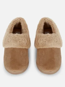 Chaussons|Primark Chaussons Mocassins Doublés En Fausse Fourrure Beige