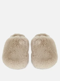 Chaussons|Primark Chaussons Mules Duveteux Naturel